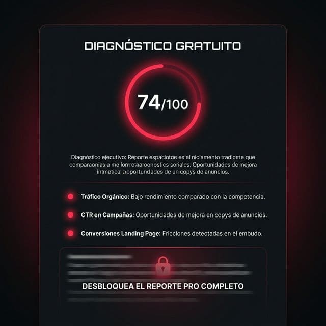 Ejemplo de Diagnóstico Gratuito — Score y hallazgos principales